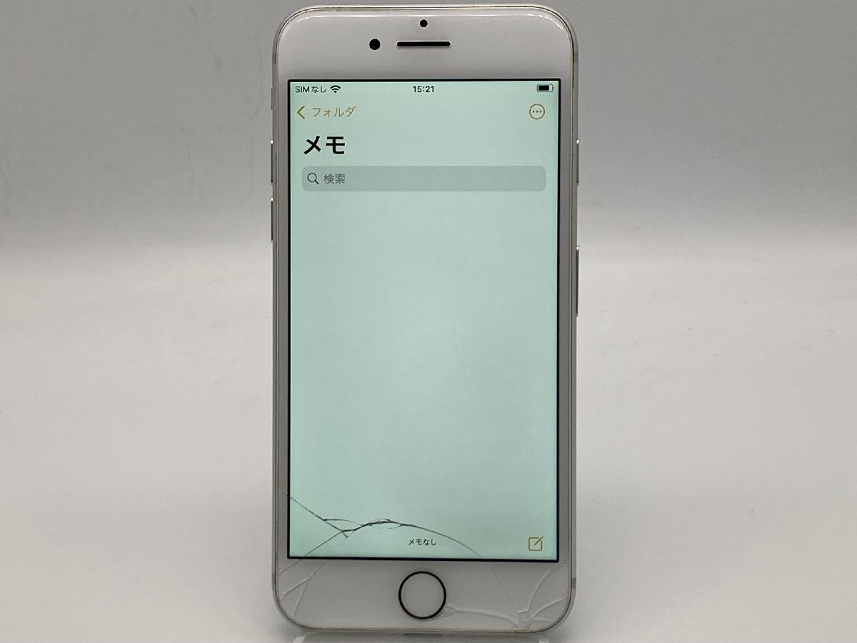 【中古・ジャンク】液晶画面割れ Apple iPhone 7 32GB SoftBank シルバー NW利用制限〇 本体 A-51900_画像2