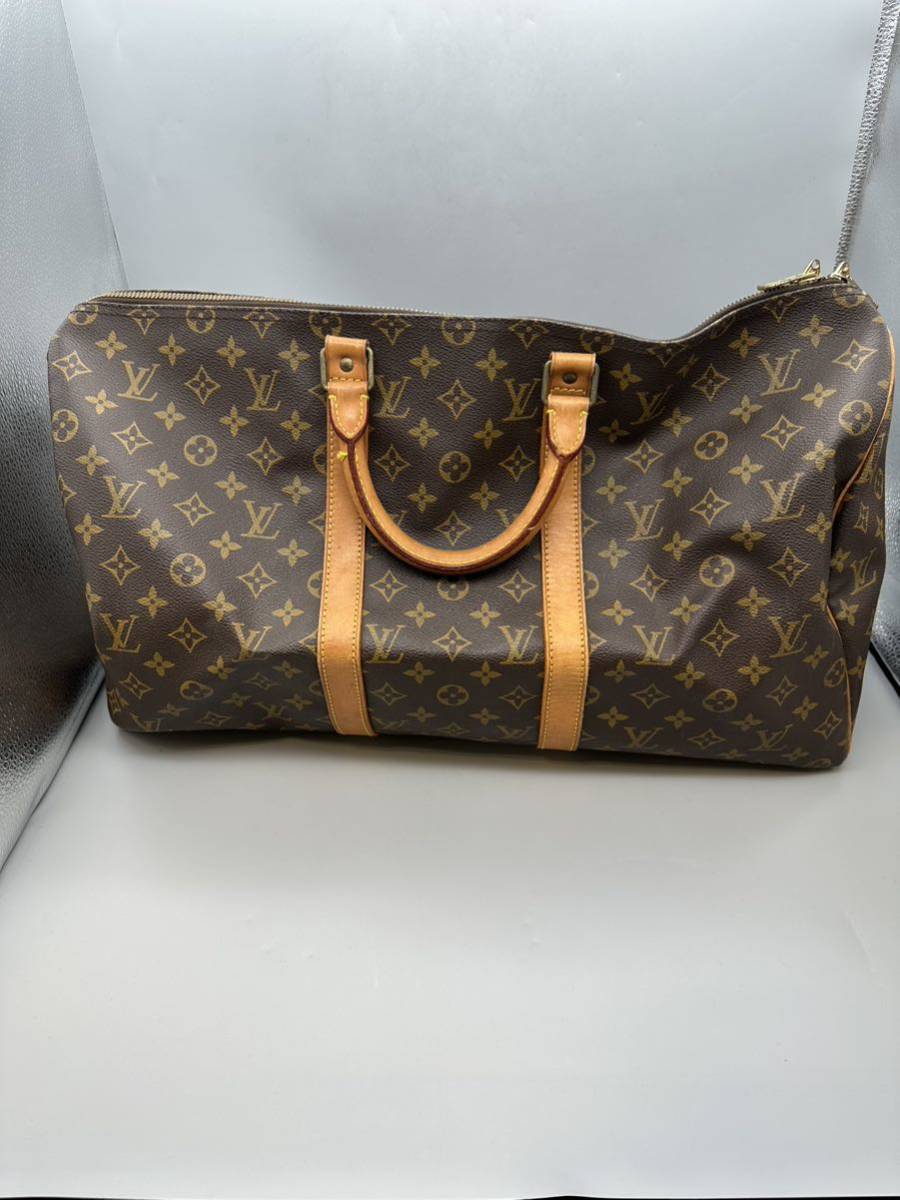 Y11078　　Louis Vuitton ルイヴィトン モノグラム ボストン バッグ キーポル 50 _画像2