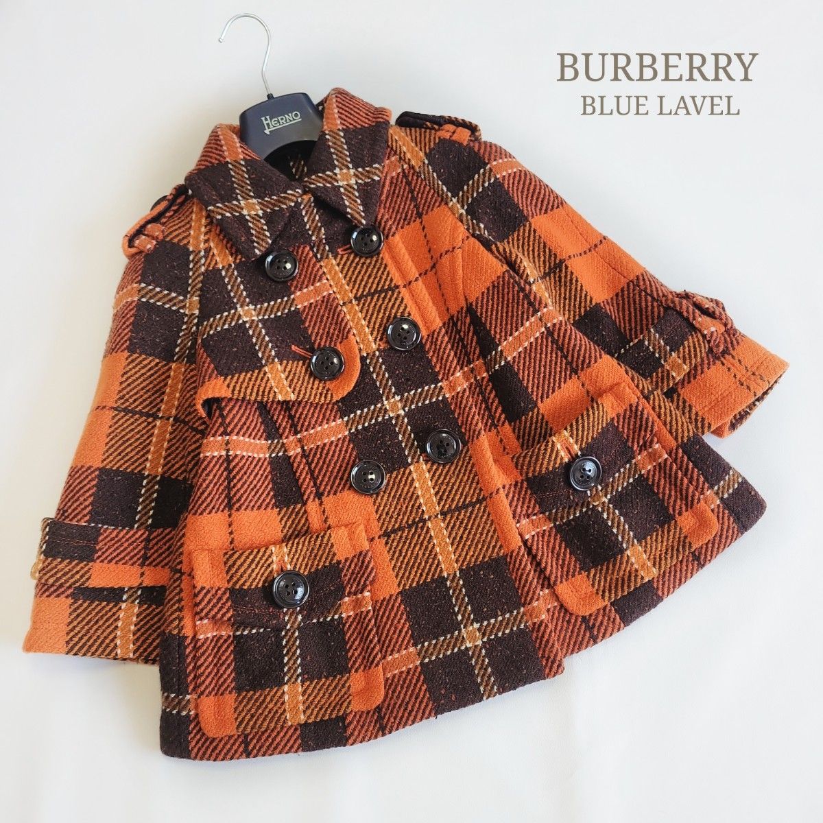 BURBERRY BLUE LABEL ピーコート ノバチェック サイズ38 BURBERRY BLUE LABEL ピーコート ノバチェック サイズ38