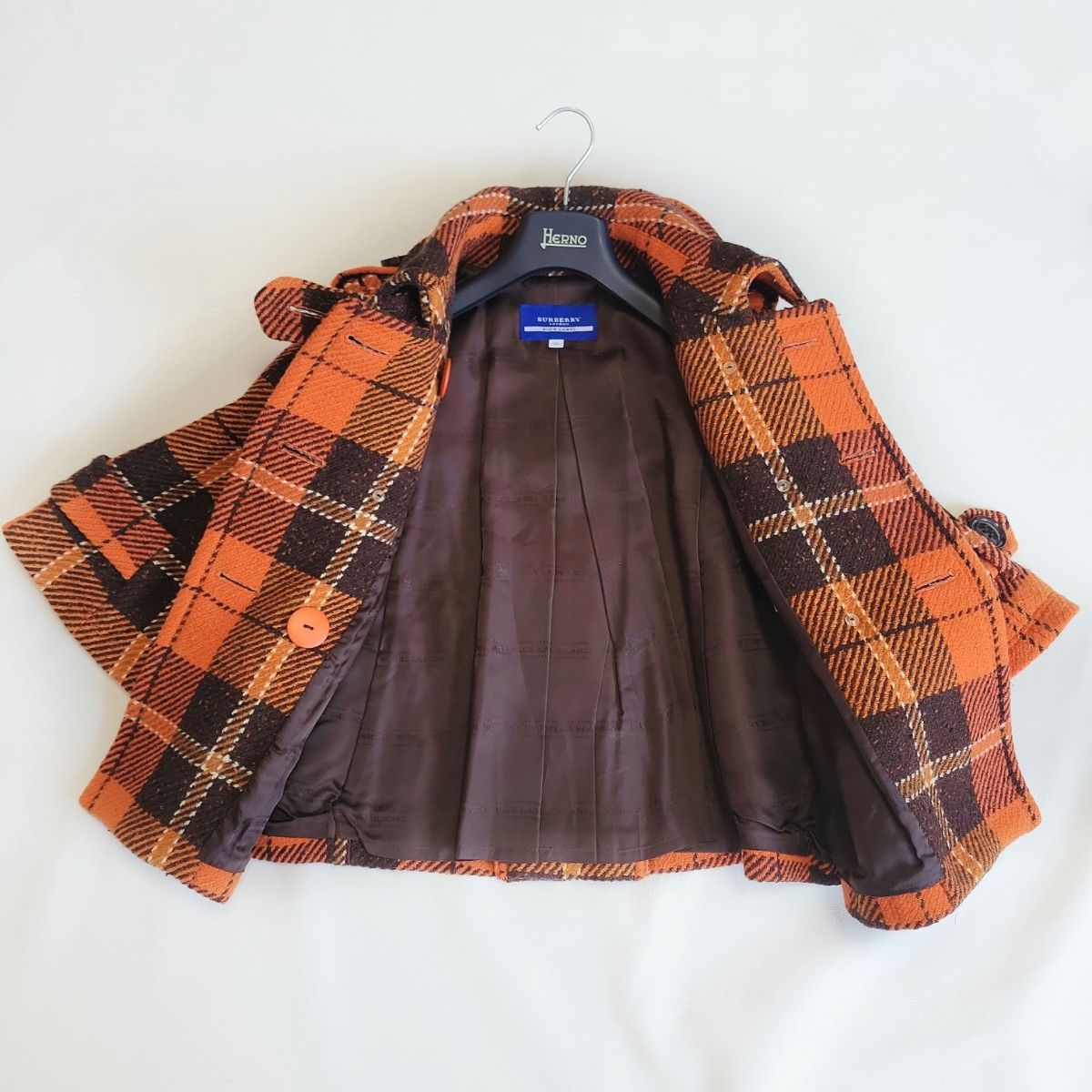 BURBERRY BLUE LABEL ピーコート ノバチェック サイズ38 BURBERRY BLUE LABEL ピーコート ノバチェック サイズ38