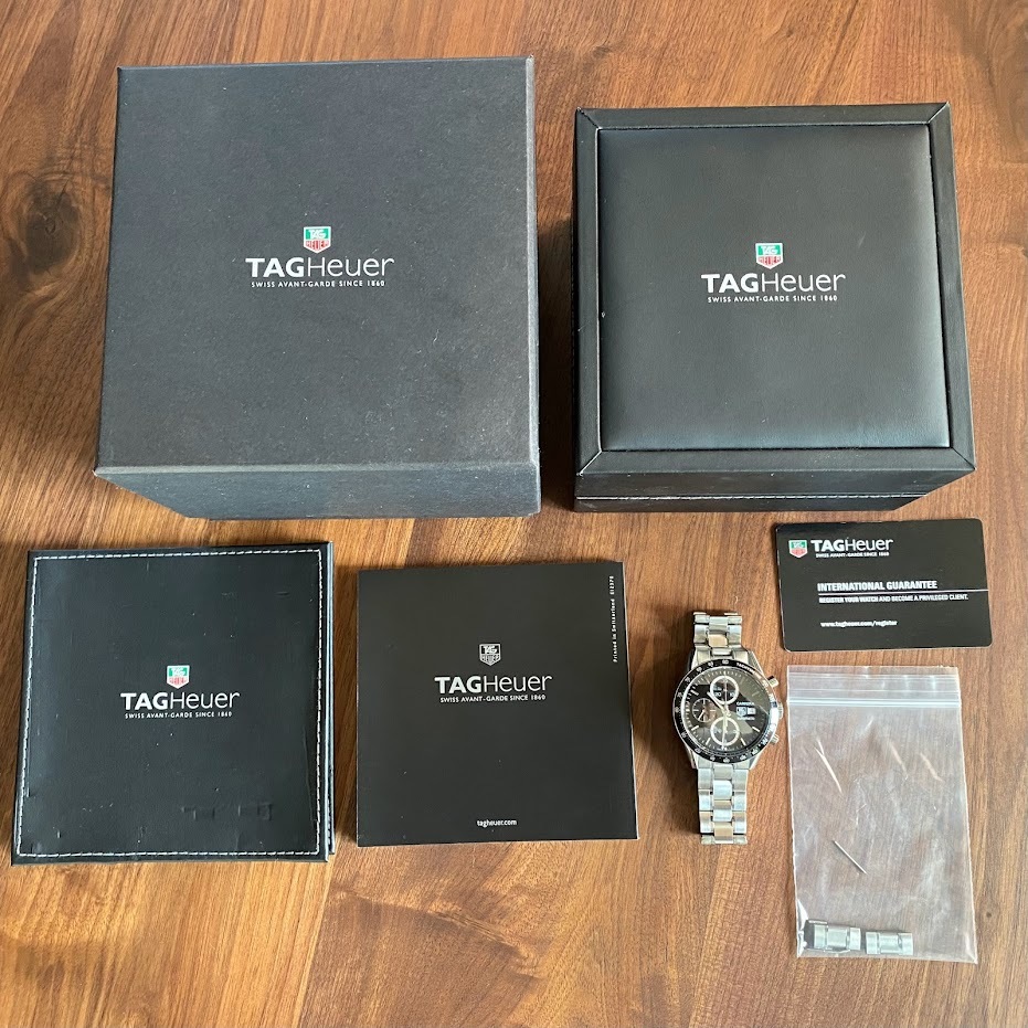 【1円売り切り】TAG HEUER カレラ タグホイヤー 自動巻き クロノグラフ CV2010-3 CARRERA　キャリバー16_画像1