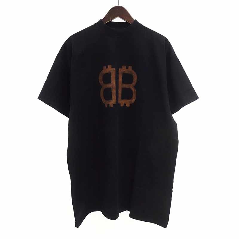 【PRICE DOWN】BALENCIAGA 23AW 739028 TOVN8 BBロゴ オーバーサイズ Tシャツ