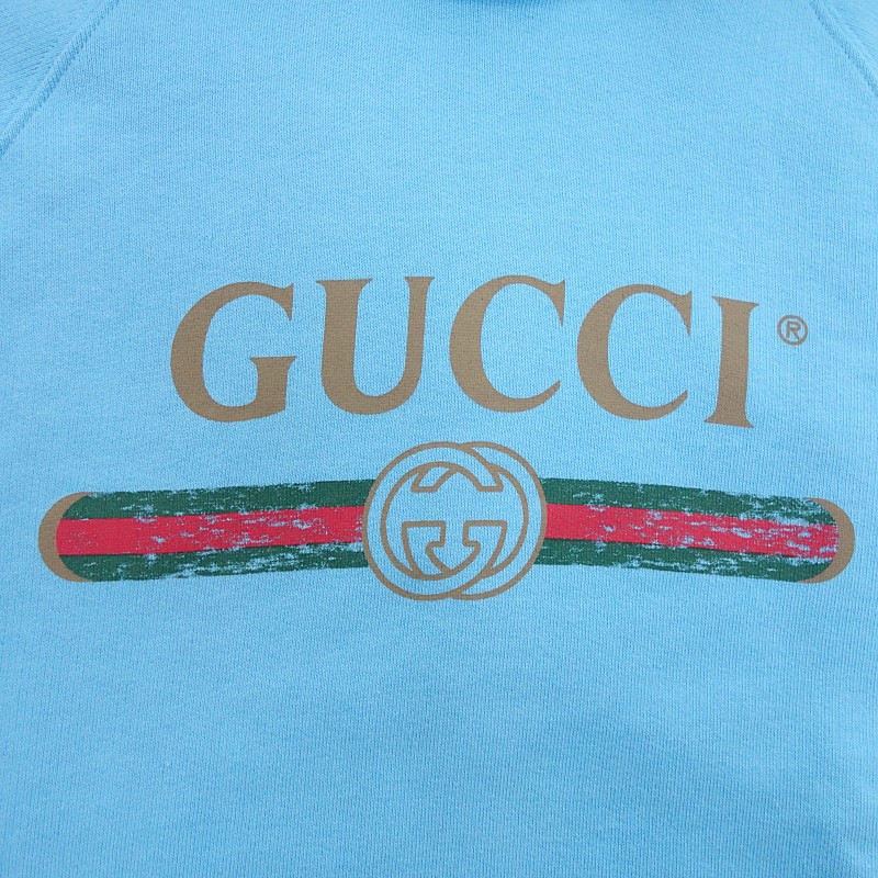 GUCCI KIDS キッズ ロゴ プリント プルオーバー パーカー_画像5