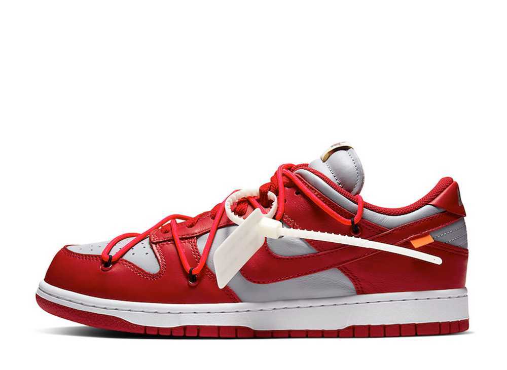 28.0cm Off-White Nike Dunk Low "University Red/Wolf Grey" 28cm CT0856-600