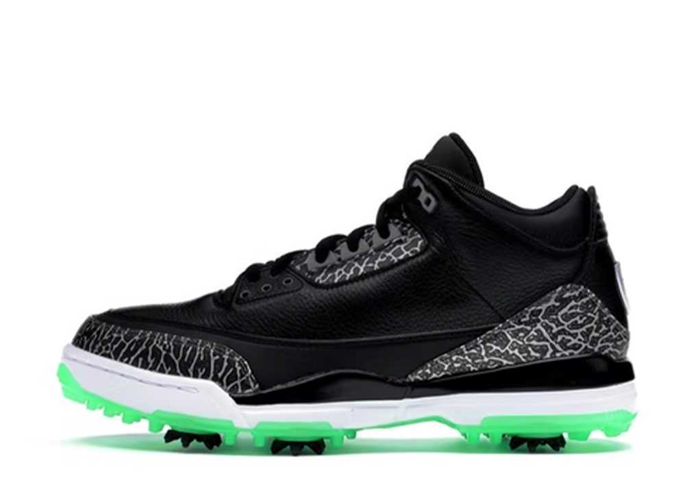 27.5cm Nike Air Jordan 3 Retro Golf "Black Green Glow" 27.5cm AJ3783-001