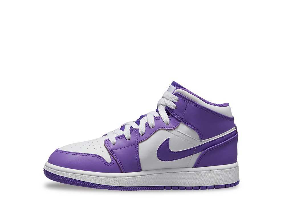 22cm～ Nike GS Air Jordan 1 Mid "White Purple" 22.5cm DQ8423-511