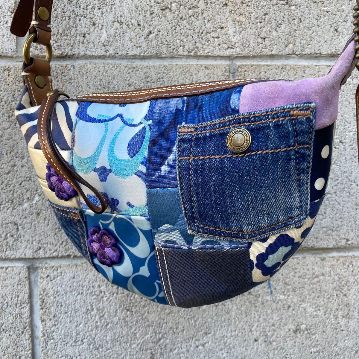 コーチ COACH ショルダーバッグ パッチワーク デニム コーチ COACH ショルダーバッグ パッチワーク デニム