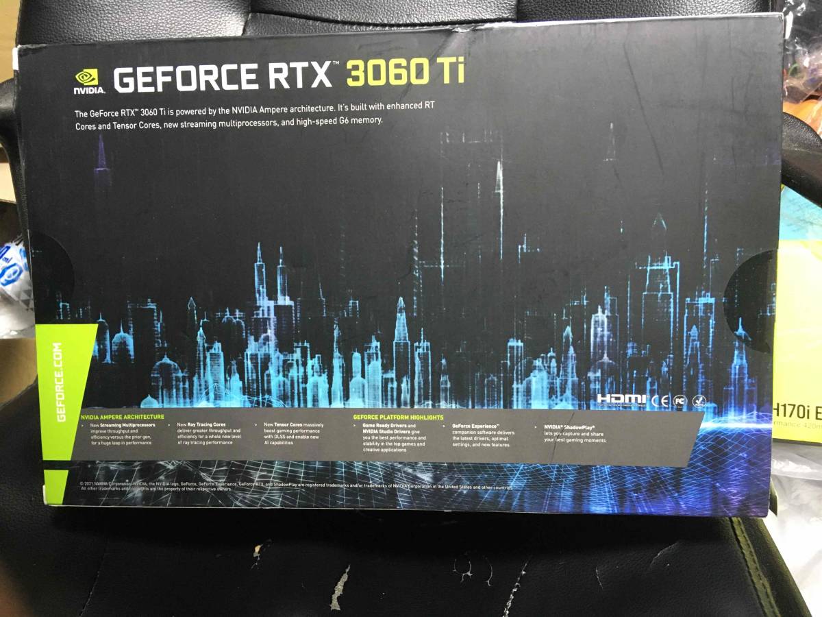 新品未開封】GG-RTX3060Ti-E8GB/DF/LHR | 玄人志向 GALAKURO GAMING