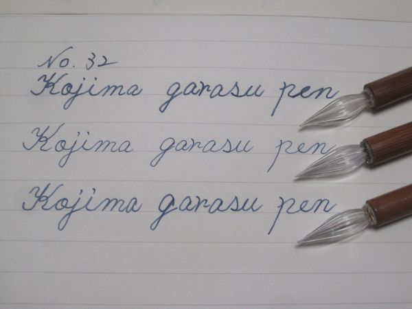 32.コジマノガラスペン３本セット　天然竹軸　太ササ型　細字　ペン先が交換できないタイプ　未使用品　「現品限り」_画像4
