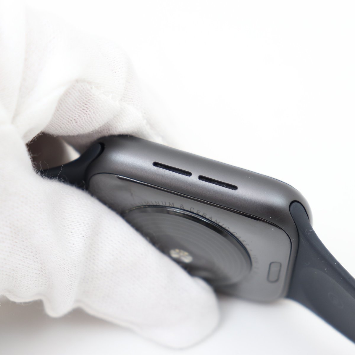 ITKWQDJCYPKJ 即決 本物 Apple Watch SE 44mm GPSモデル MKQ63J/A ミッドナイト アルミニウム カバー バッテリー最大容量100％_画像5