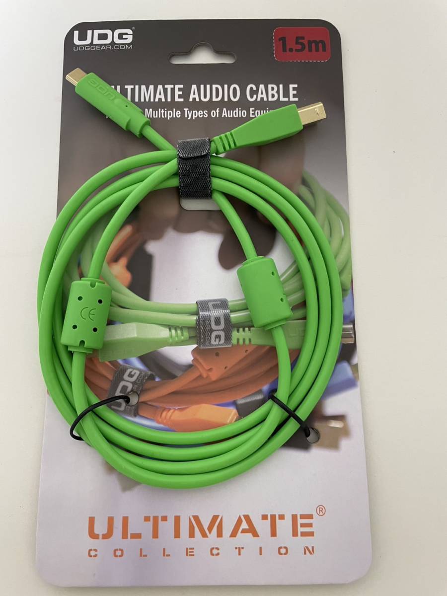 UDG U96001GR グリーン Ultimate Audio Cables USB2.0 C-B Straight USBケーブル 1.5m _画像1