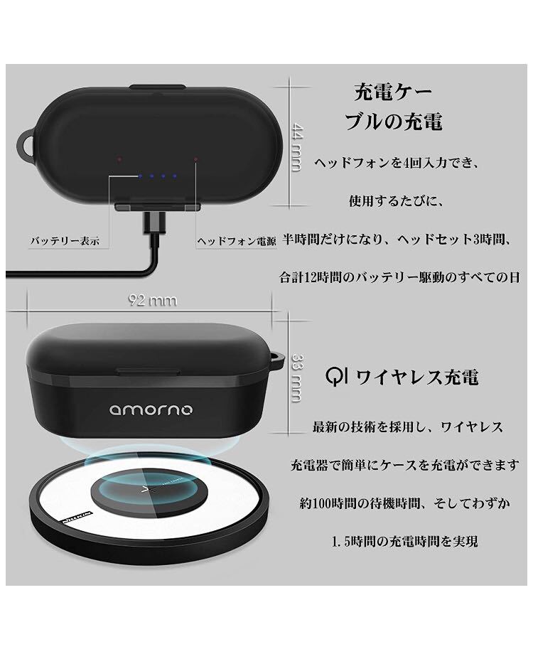 【全新未使用】藍牙耳機全套無線耳機降噪Hi-Fi高品質自動配對觸摸式帶充電盒 原文:【新品未使用】Bluetoothイヤホン 完全ワイヤレスイヤホン ノイズキャンセリング Hi-Fi 高音質 自動ペアリング 充電ケース付き タッチ式