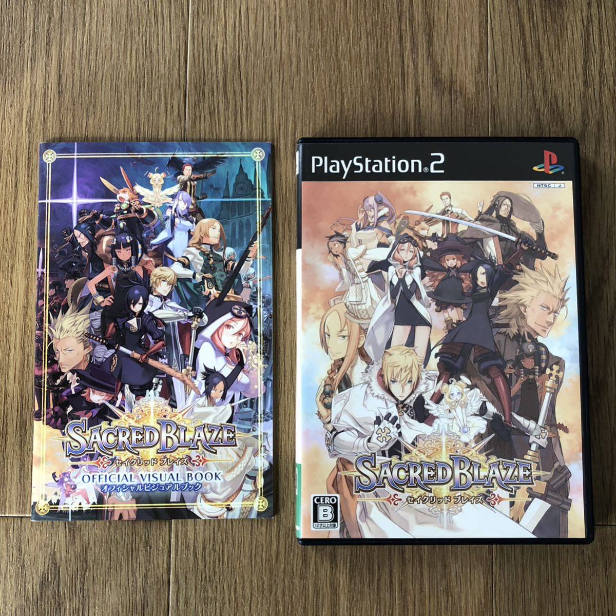 上質で快適 セイクリッドブレイズ オフィシャルビジュアルブック付き PS2 ロールプレイング