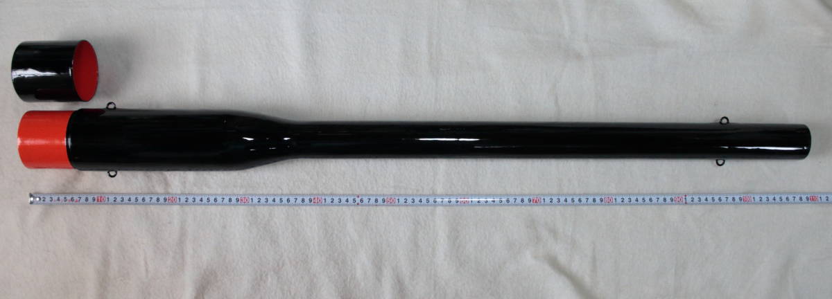 弓道　矢筒(太め）　黑－朱　手作り　長さが106cmまでの矢が収納できます_画像2
