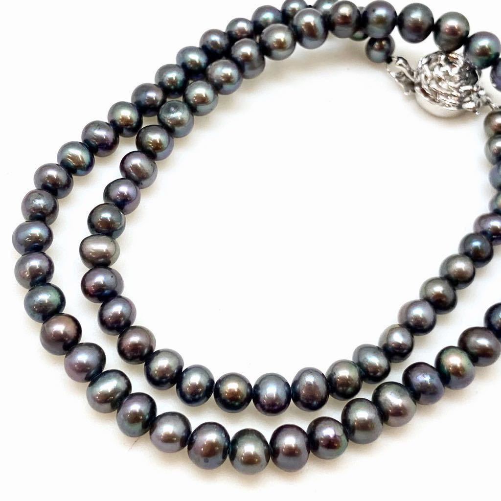 ［淡水パールネックレス］N 約21.5g 約4.5-5.5mm珠 42cm 真珠 pearl necklace accessory ダイヤモンドdiamond ジュエリー jewelry DA5/DA5_画像1