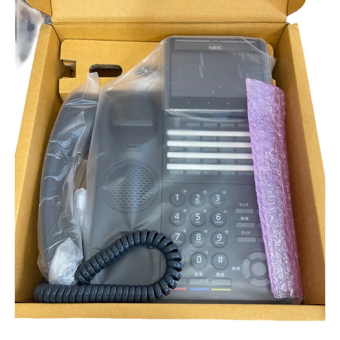 【未使用】NEC ITK-24CG-1D(BK)TEL 24ボタンカラーIP多機能電話(ホワイト) DT900シリーズ ビジネスフォン ビジネスホン 電話機 L52675RD_画像1