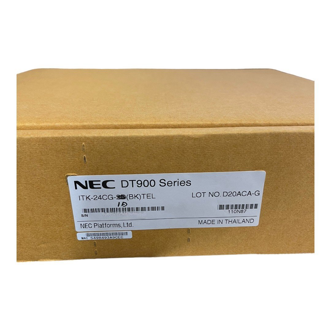 【未使用】NEC ITK-24CG-1D(BK)TEL 24ボタンカラーIP多機能電話(ホワイト) DT900シリーズ ビジネスフォン ビジネスホン 電話機 L52675RD_画像4
