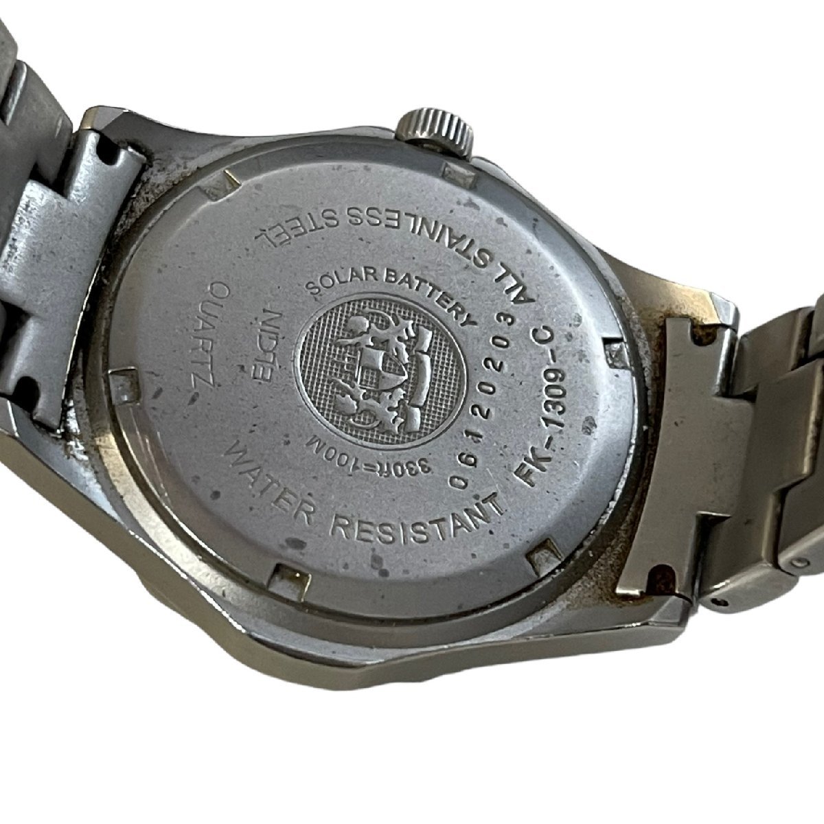 【中古品】 ELGIN エルジン FK-1309-C ソーラー ドライブ 腕時計 電波時計 メンズ腕時計 箱無 本体のみ L48175RD_画像3