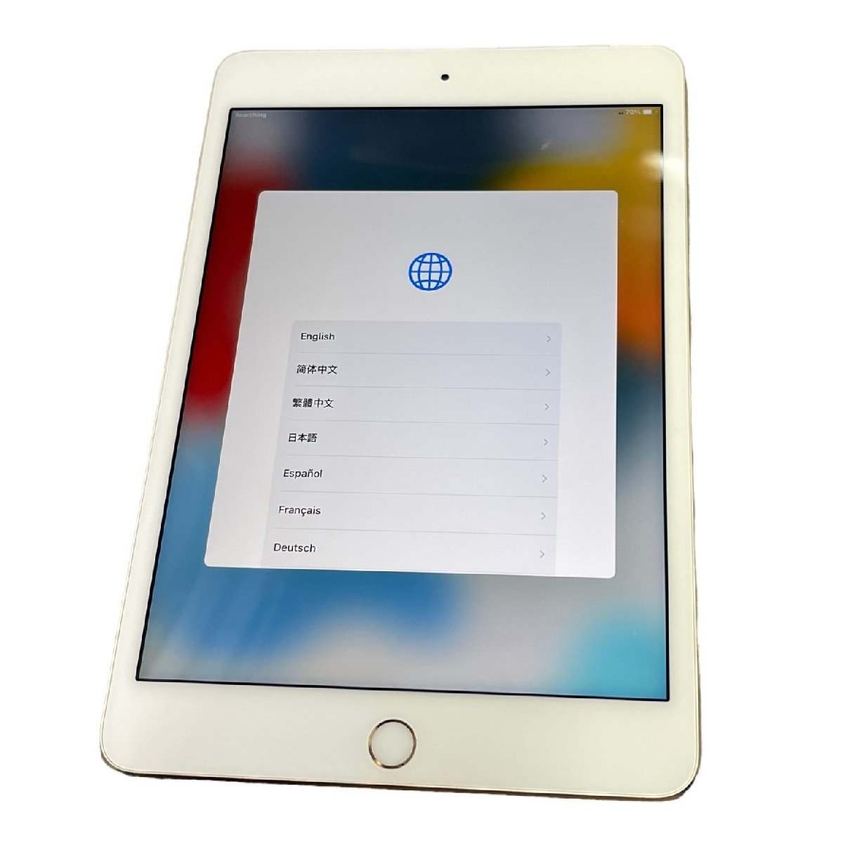 【中古品】初期化済 Apple iPad MINI4 128GB Wi-Fi＆cellular ゴールド ドコモ 判定: 〇 箱無 本体のみ L10-521RL