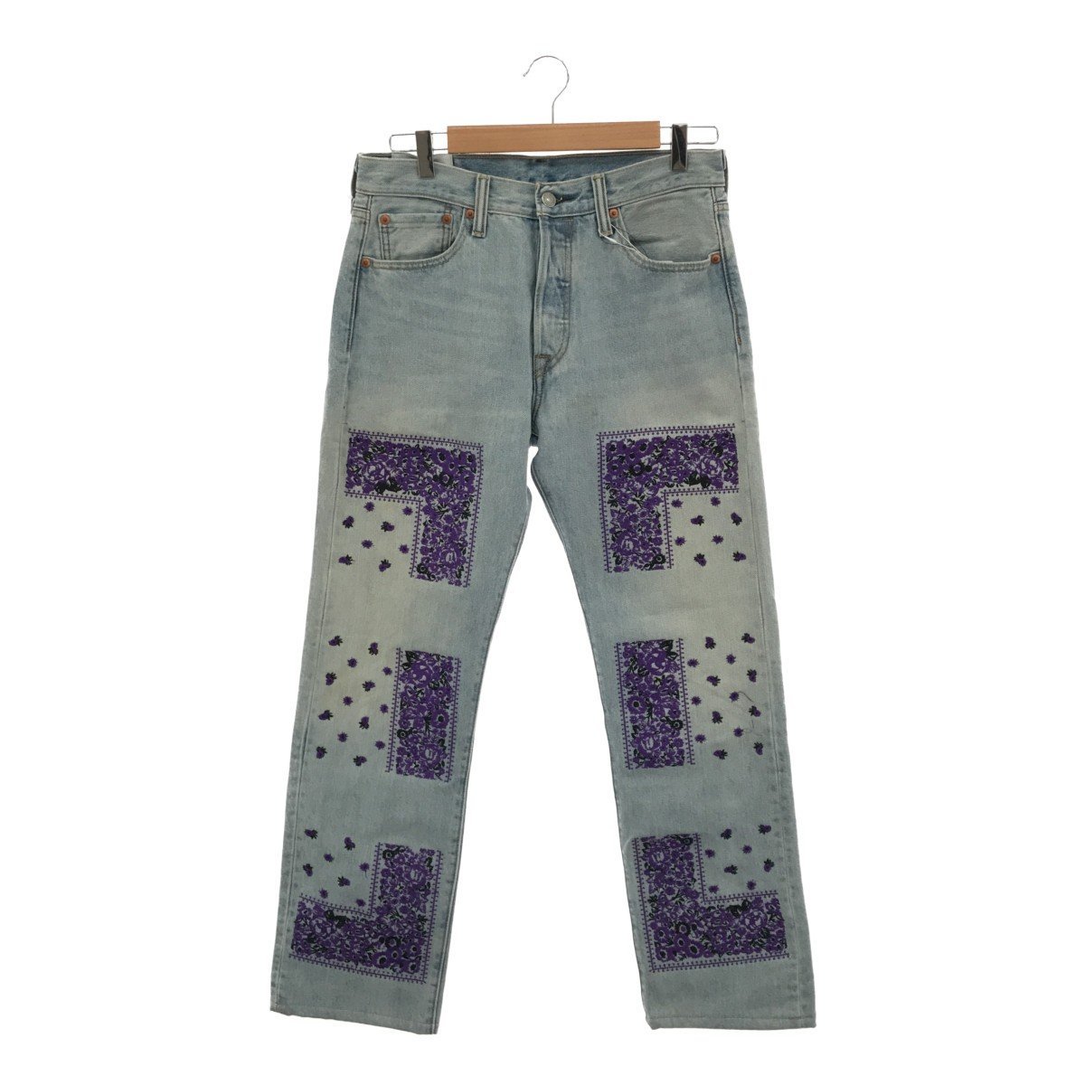 ◆中古品◆ noma td /ノーマティーディー デニム サイズL Bandana Embroidery Denim Pants/バンダナ エンブロイダ Q49314NSD_画像1