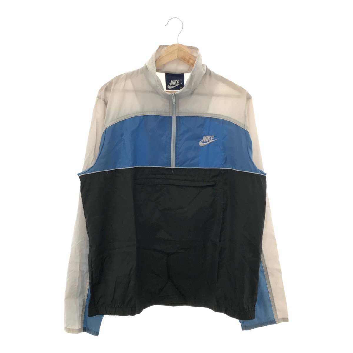 ◆中古品◆ナイキ NIKE 本タグ ナイロンジャケット 80年代 ジャンパー ウィンドブレーカー ハーフジップ バイカラー Q49664NSS