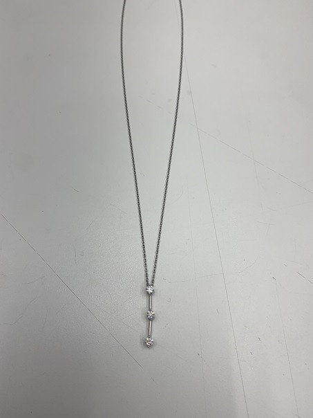 【あす楽対応】 スタージュエリー Pt950 ネックレス ダイヤモンド3石 0.25ct 約3g プラチナ製 kyK5509K ネックレス、ペンダント、チョーカー