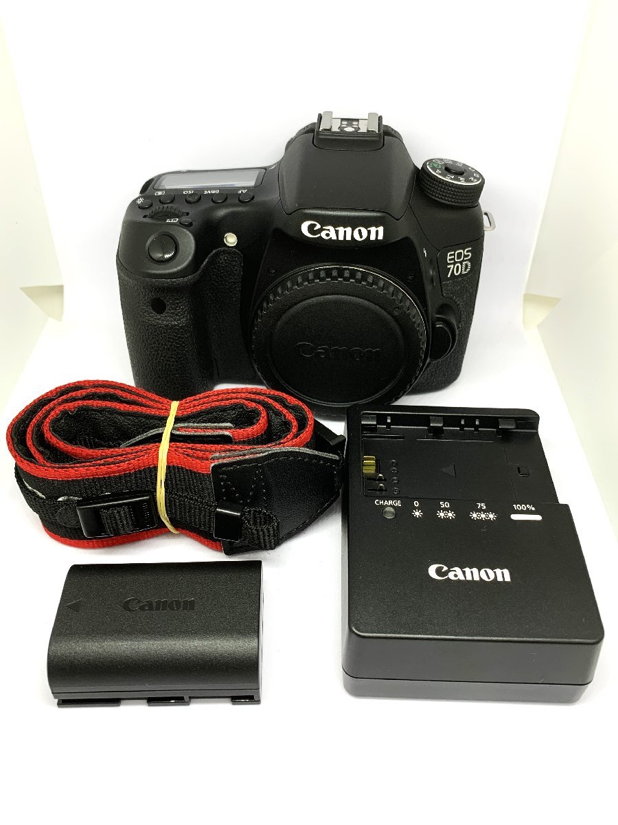 aet1245 キャノン Canon EOS 70D ボディ(バッテリー・充電器・ストラップ・使用説明書)_画像1