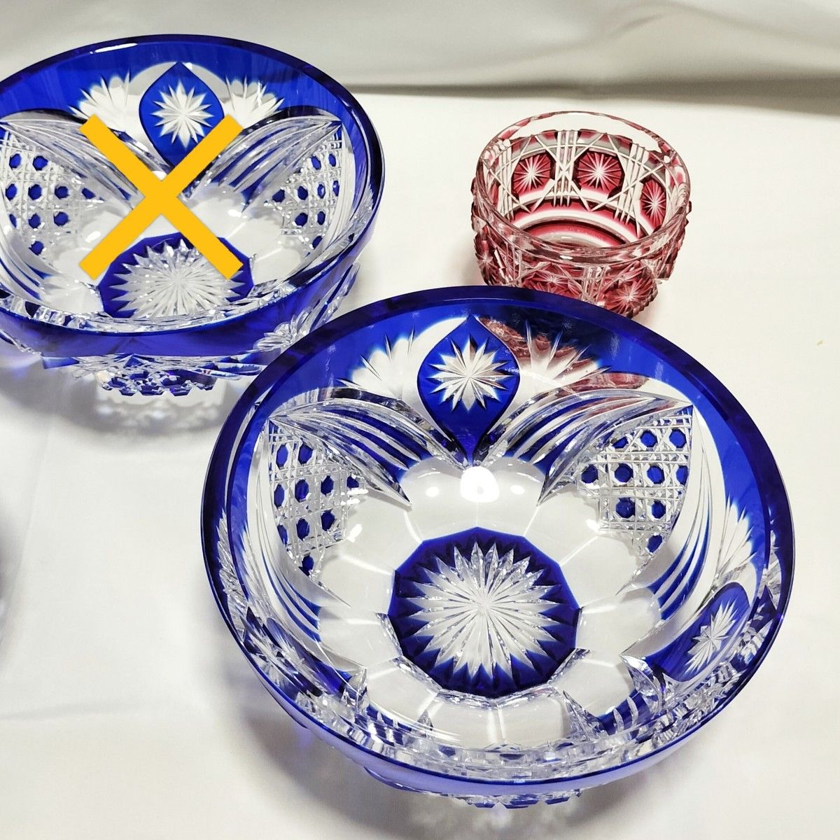 ★超希少品★美品 江戸切子 特作 南端久司 中鉢 1枚(切子、江戸切子、薩摩切子)