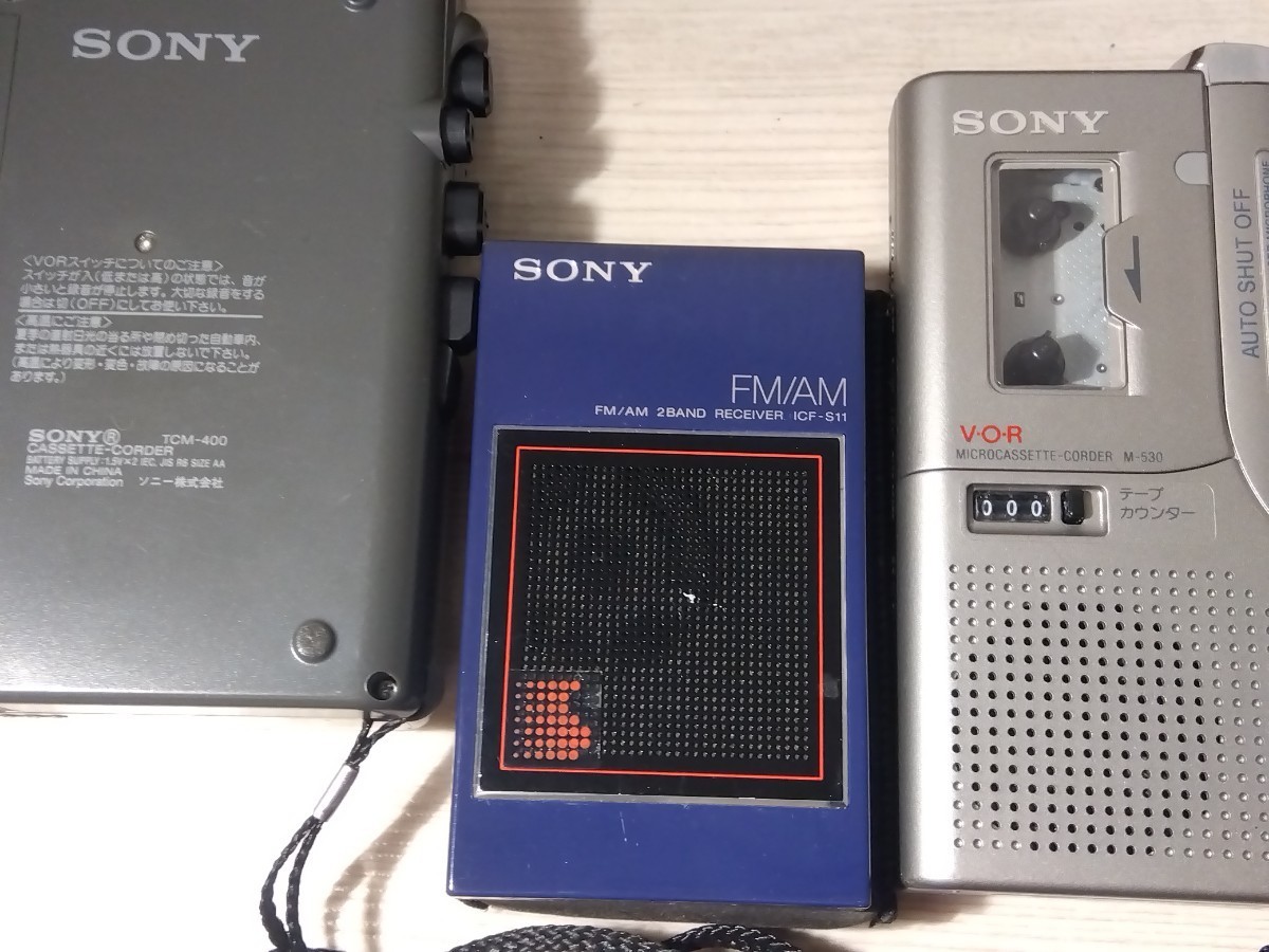 ラジカセ ラジオ カセットレコーダー おまとめ SONY WM-GX202 ICR-4420 TCM-400 ICF-S11 M-530 Panasonic RQ-S95 など WALKMAN 【A290】_画像7