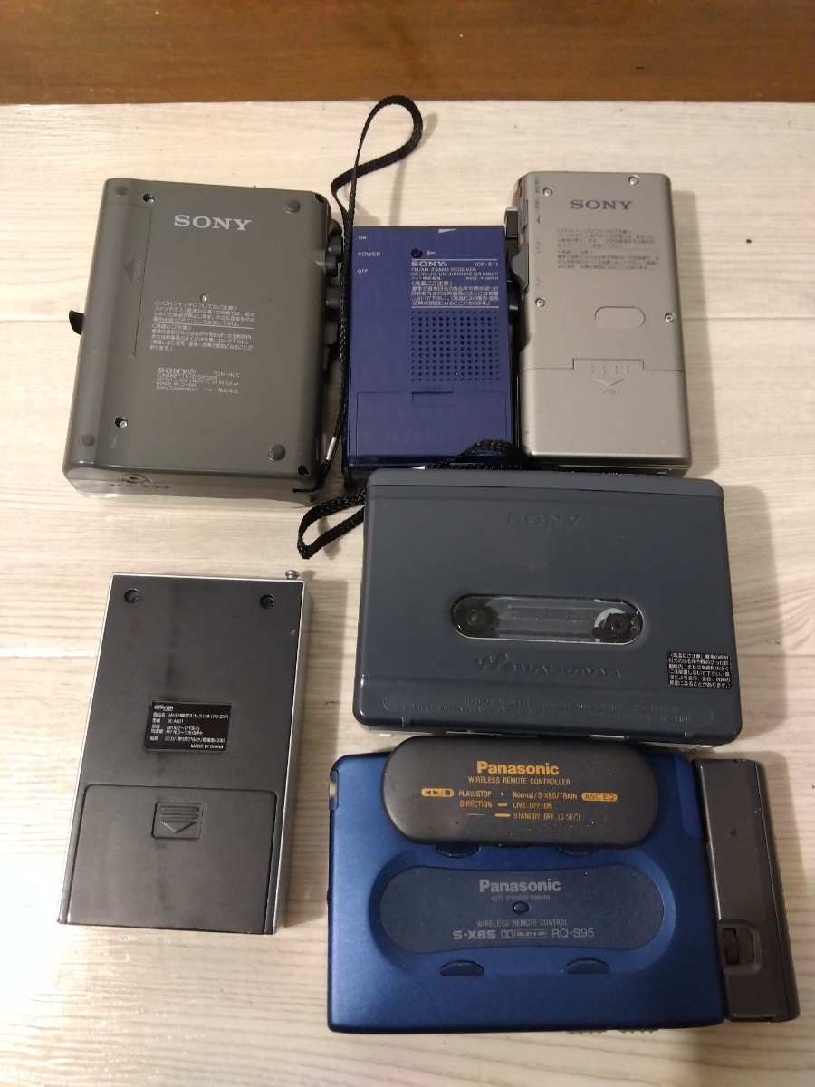 ラジカセ ラジオ カセットレコーダー おまとめ SONY WM-GX202 ICR-4420 TCM-400 ICF-S11 M-530 Panasonic RQ-S95 など WALKMAN 【A290】_画像4