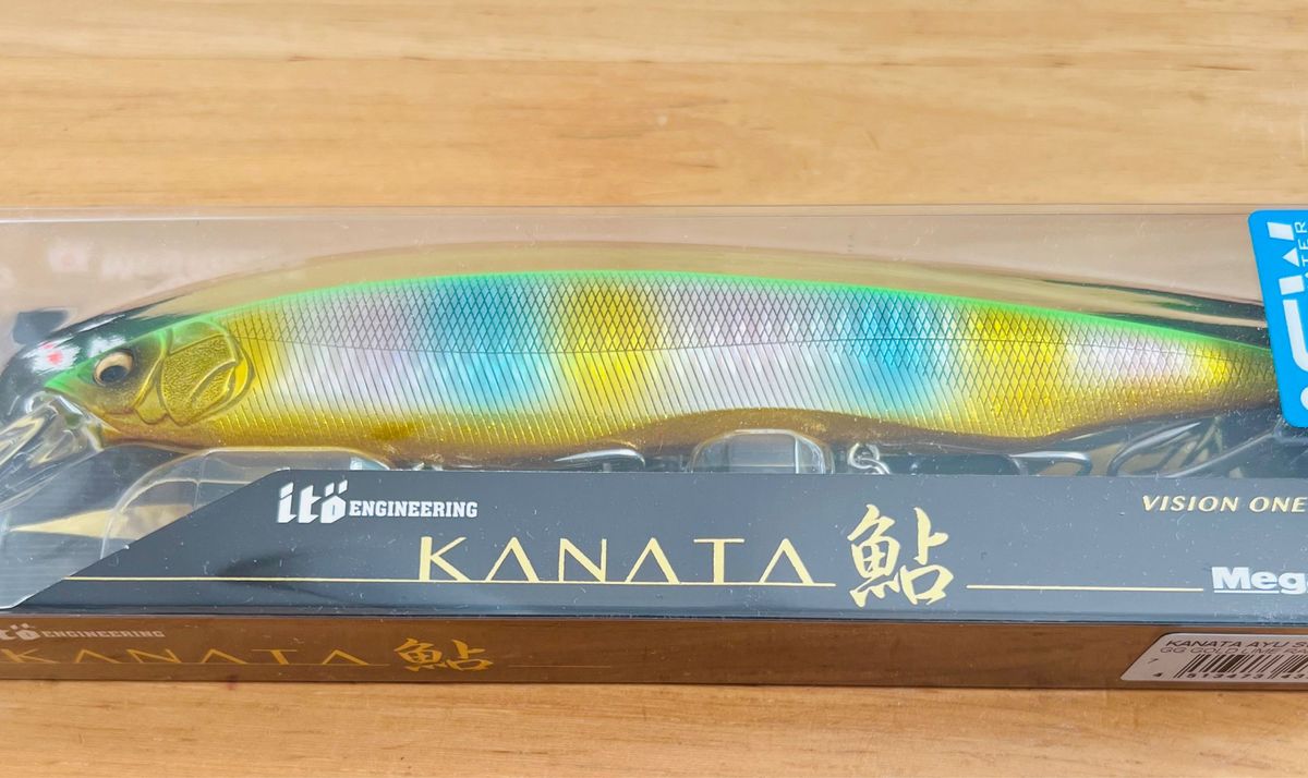 新品 メガバス Megabass KANATA 鮎 SW (カナタ鮎 SW) GG ゴールドライムレインボー