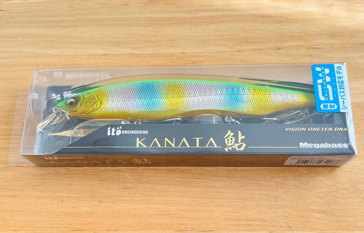 新品 メガバス Megabass KANATA 鮎 SW (カナタ鮎 SW) GG ゴールドライムレインボー