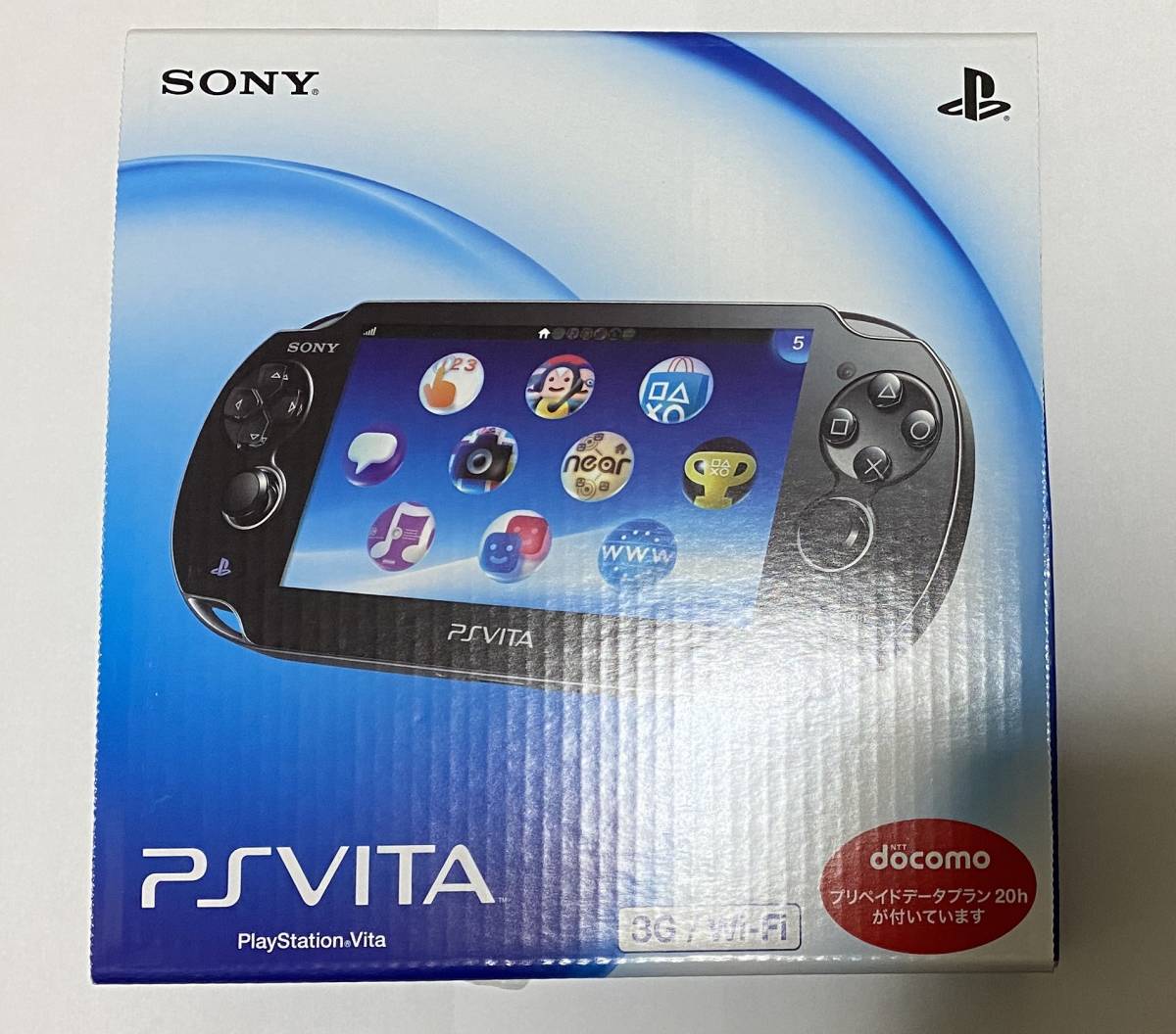 【ほぼ新品未使用】PlayStation Vita クリスタル・ブラック PCH-1100 黒 3G/Wi-Fi モデル 本体 箱有り Sony ソニー PS Vita 初期型 有機EL_画像1