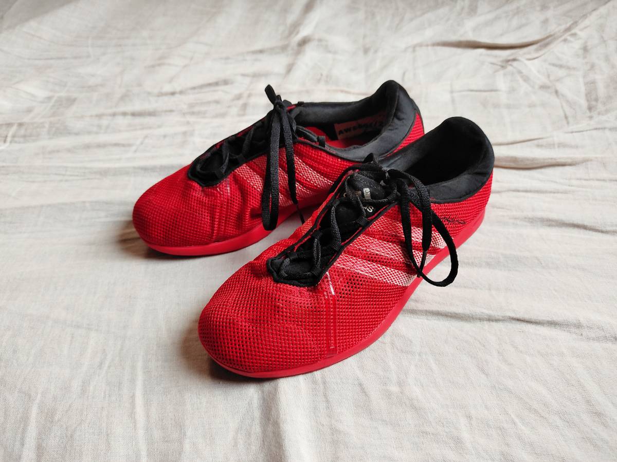 コラボ 01AW 観賞用 Yohji Yamamoto ヨウジヤマモト × アディダス adidas 677438 スニーカー メッシュ 靴 25.5㎝ 赤 レッド ★11_画像1