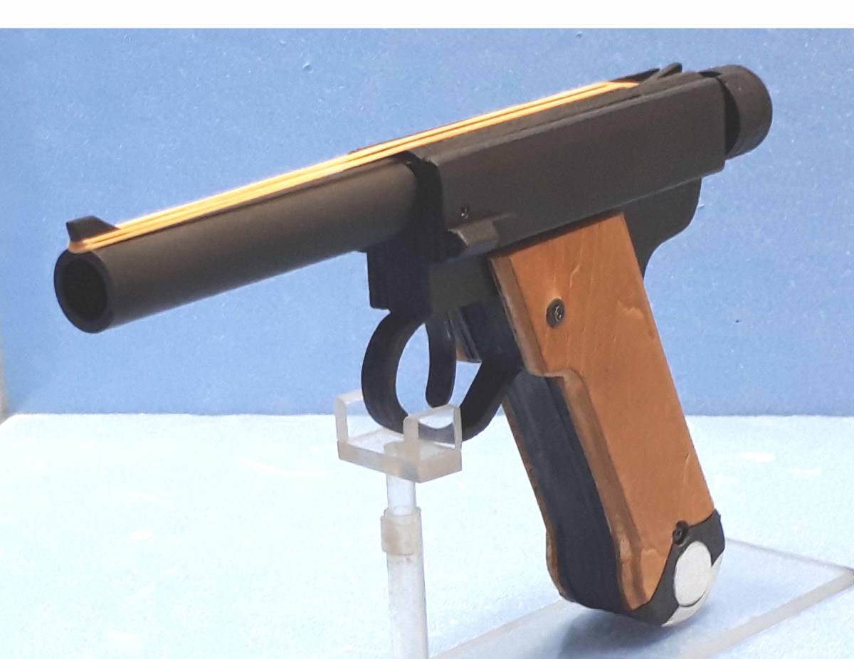 おもちや 手作り 連発式ゴム銃 南部十四年式タイプ コッキングピ おもちや 手作り 連発式ゴム銃 南部十四年式タイプ コッキングピ