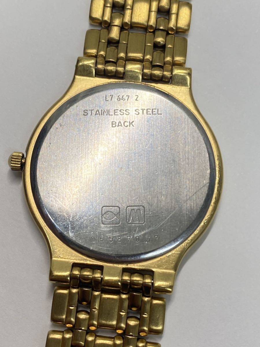  1円スタート LONGINES / L7 647 2 ロンジン クオーツ 白色文字盤 デイト ボーイズ 腕時計_画像2