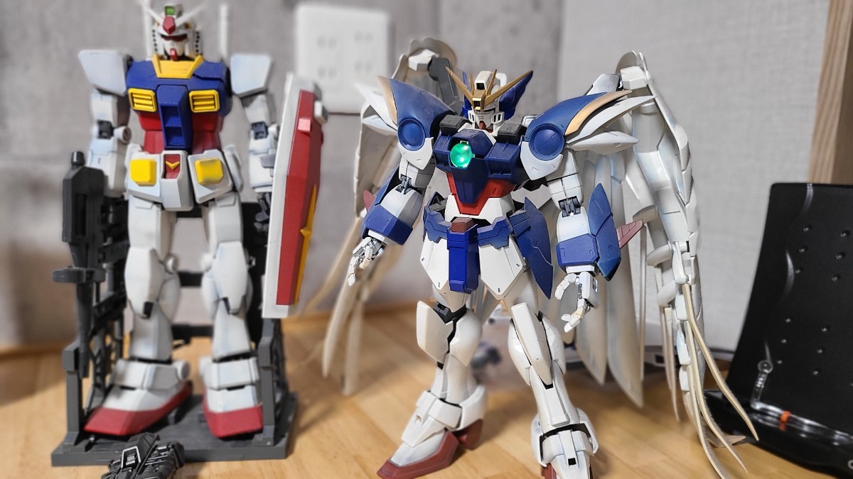 PG 2体　ジャンク　完成品　塗装済　ガンダム　RX78-2 　ウイングガンダム　ゼロカスタム_画像5