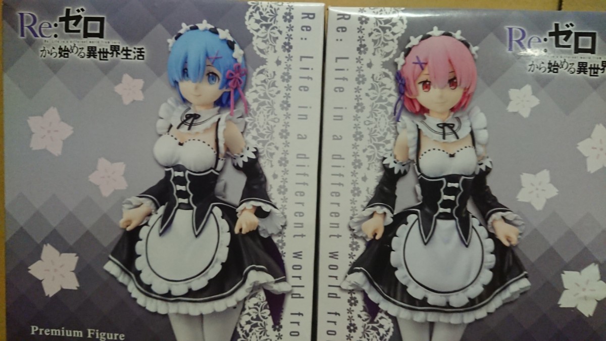 Re:ゼロから始める異世界生活 プレミアムフィギュア レム ラム curtsey Premium Figure REM RAM 全２種 コンプ品 未開封_画像1