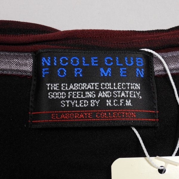 新品1円～★ニコルクラブフォーメン NICOLE CLUB FOR MEN 秋冬 長袖 ウェーブタックジャカードボンディングカットソー 48 L ◆5552◆_画像9