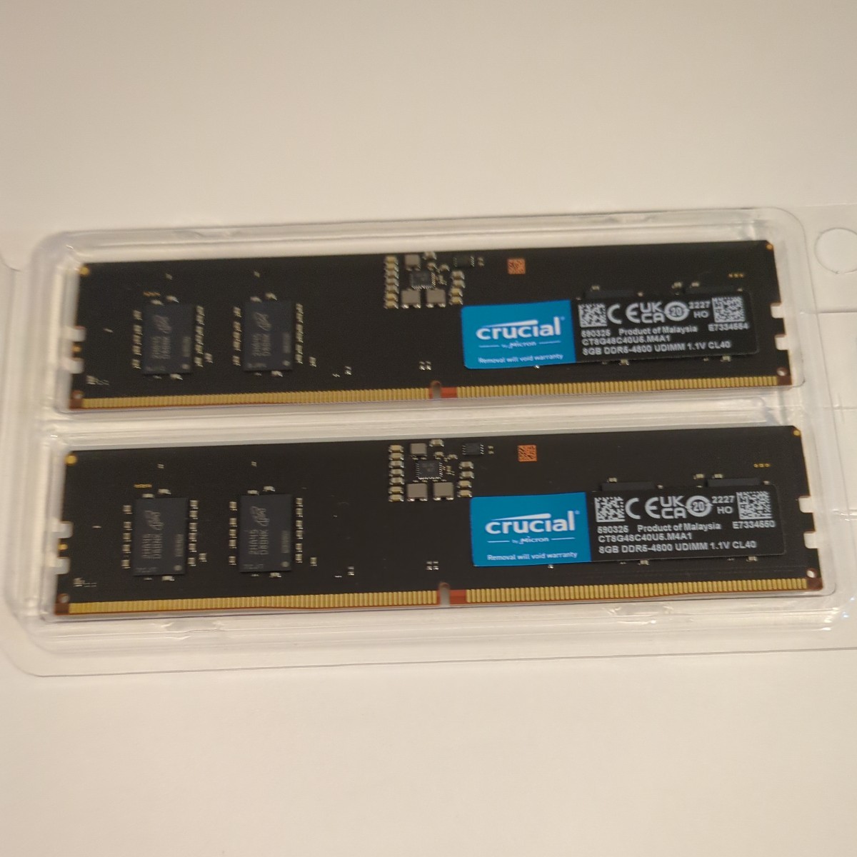 クルーシャル マイクロン製 デスクトップ用メモリ 8GBX2枚（16GB） DDR54800 CT2K8G48C40U5_画像2