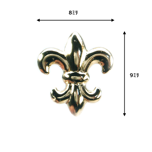 メンズピアス 本物１８金 フレア 百合の紋章 ピアス （新品）Ｋ１８ シングル 片方_画像6