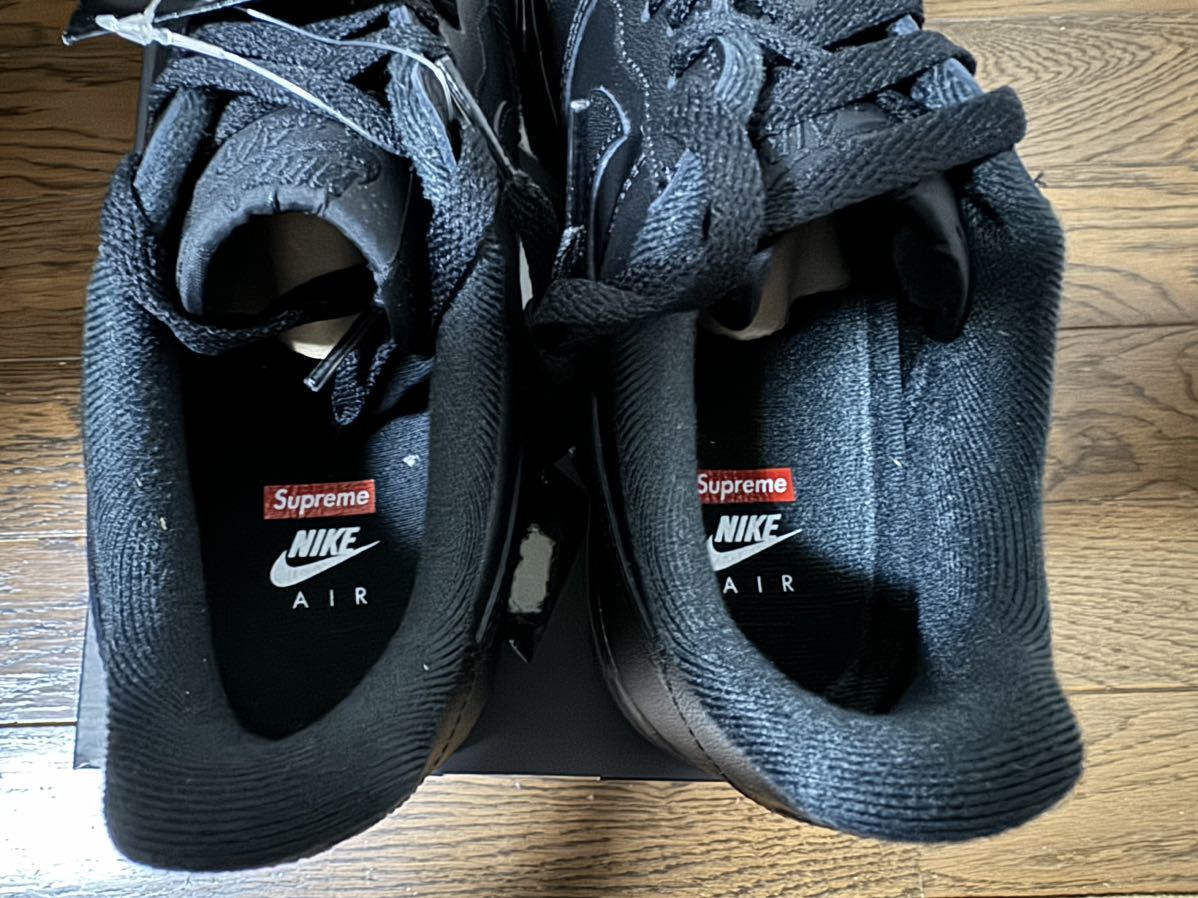 27.0cm Supreme × Nike Air Force 1 Low Black シュプリーム × ナイキ エアフォース1 ロー ブラック_画像3