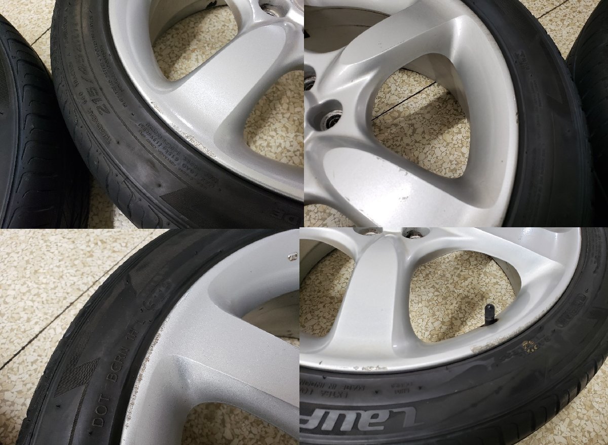 ◎傷小良品 深溝ラジアルタイヤ付 スバル レガシィBL5純正 17inc 7j +55 100/5H Laufen 215/45R17 中古4本セット インプレッサ BRZ XV_画像9