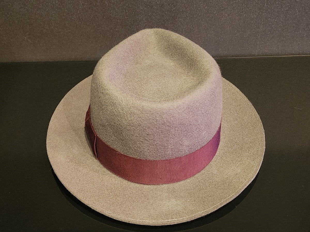 美品 DRY BONES ドライボーンズ Wool Fedora ハット チャコール 定価¥18480 貴重サイズ60(L) クラシカル 検) ジョニーデップ 501 517 646_画像2