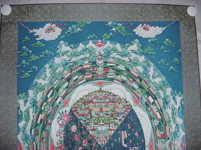 チベット仏像 壁掛け　額装用　タンカ　インテリア　装飾　印刷画　２_画像7