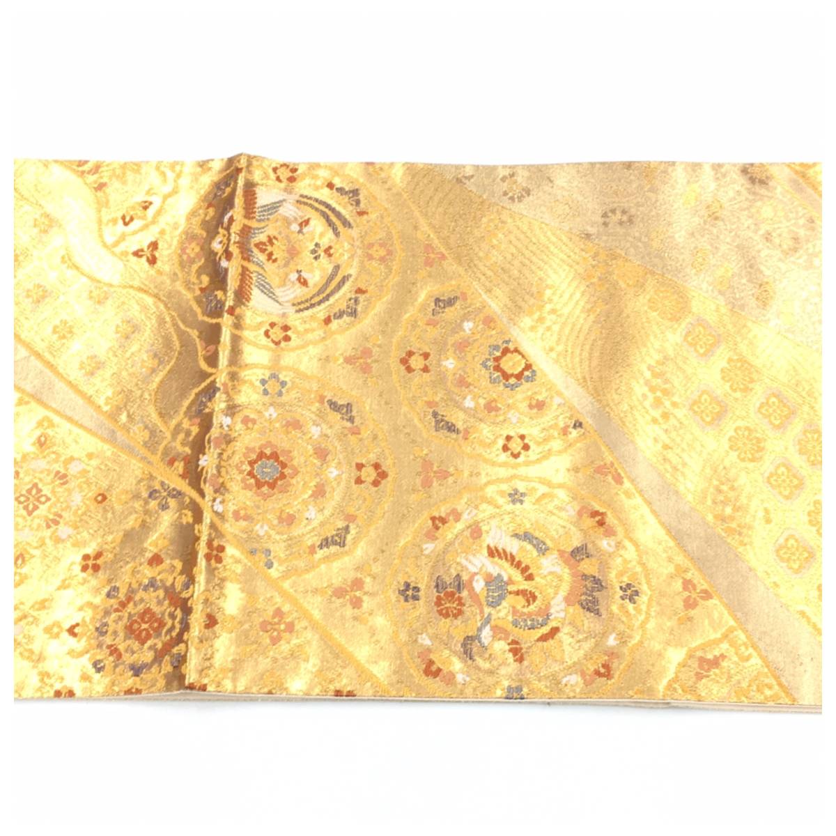  正絹　袋帯　二部式　金彩　上質　二重太鼓　作り帯　簡単装着_画像3