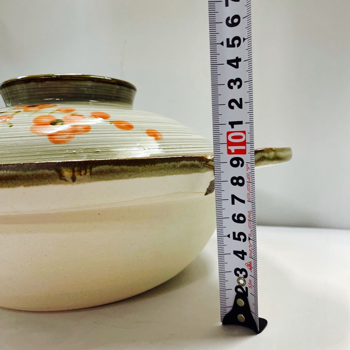 お値下中＊土鍋、未使用、日本製、9号、昭和、レトロ 鍋 花 おでん　鍋　耐熱　レトロ