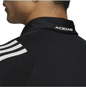 〓アディダス〓adidas GOLF AEROREADY 袖3ライン 長袖ポロシャツ 黒 M〓新品〓_画像2