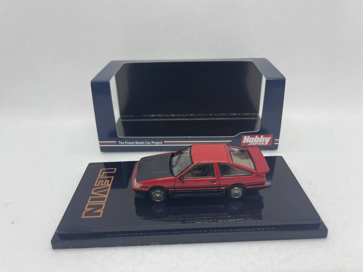 ホビージャパン 1/64 トヨタ カローラ TOYOTA COROLLA LEVIN AE86 3 DOOR Customized Ver Red/Black HJ641037CRK J08-1-035_画像2