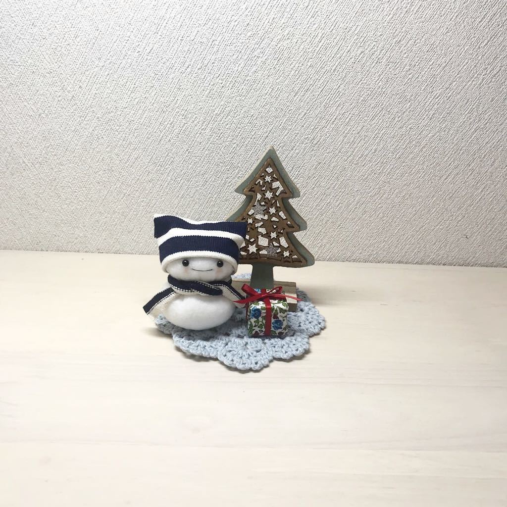 ハンドメイド　ゆきだるま クリスマス　冬のインテリア　雪だるま　お花のモチーフ_画像6